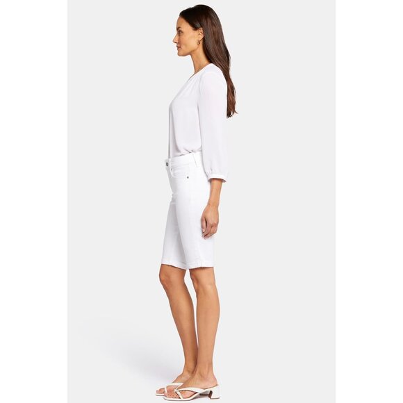 Women's Slimming Denim Shorts Cotton Lyocell Blend Roll Cuffs Active Wear - Picture 6 of 6